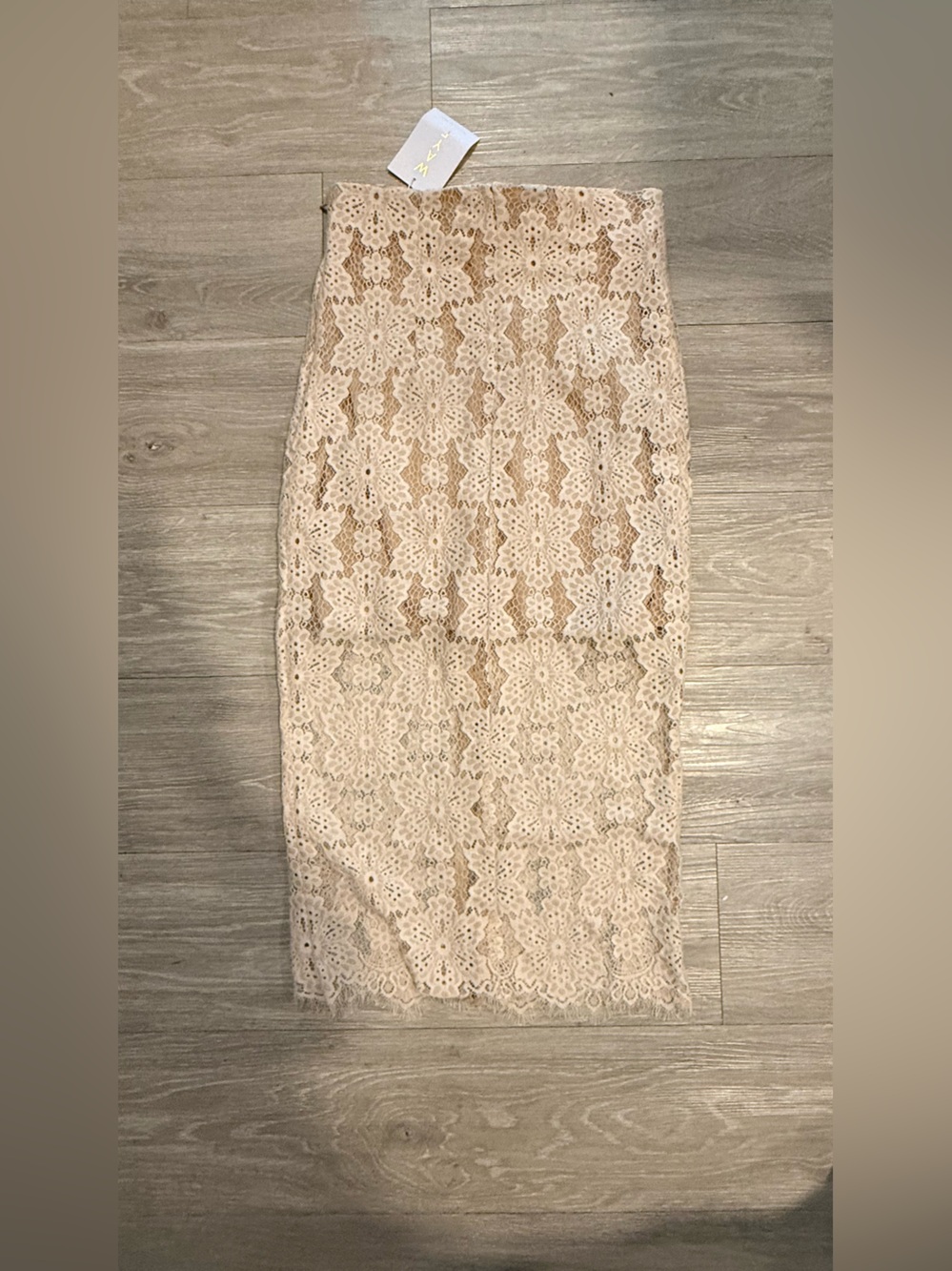 Wayf Cream Lace Midi Skirt - Picture 8 of 8